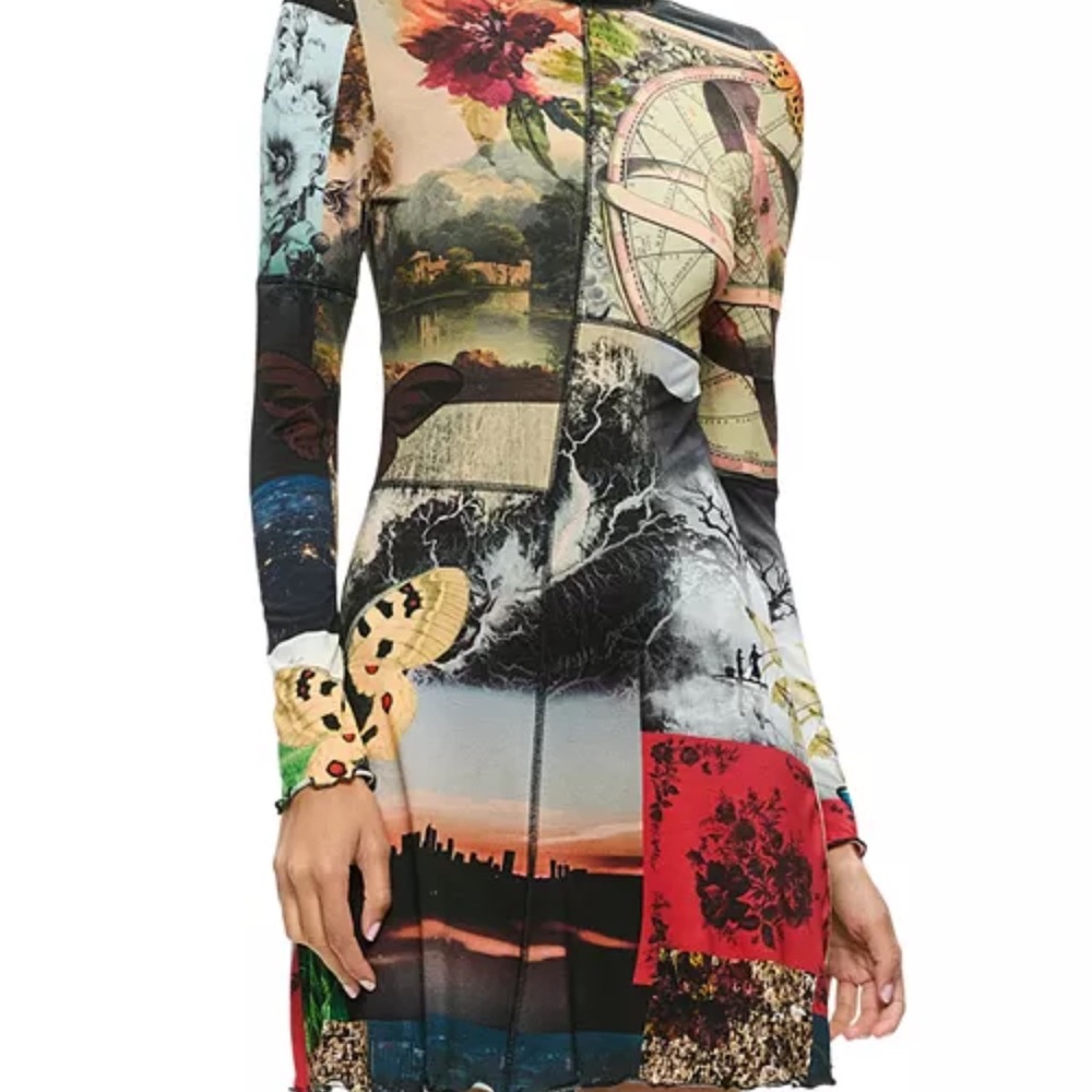 Multicolor Patchwork Dress